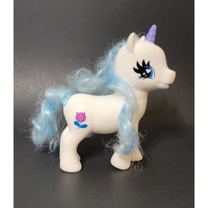 Wonder Pony Land White Baby w/ Blue Hair, Flower Symbol 3 16 B1